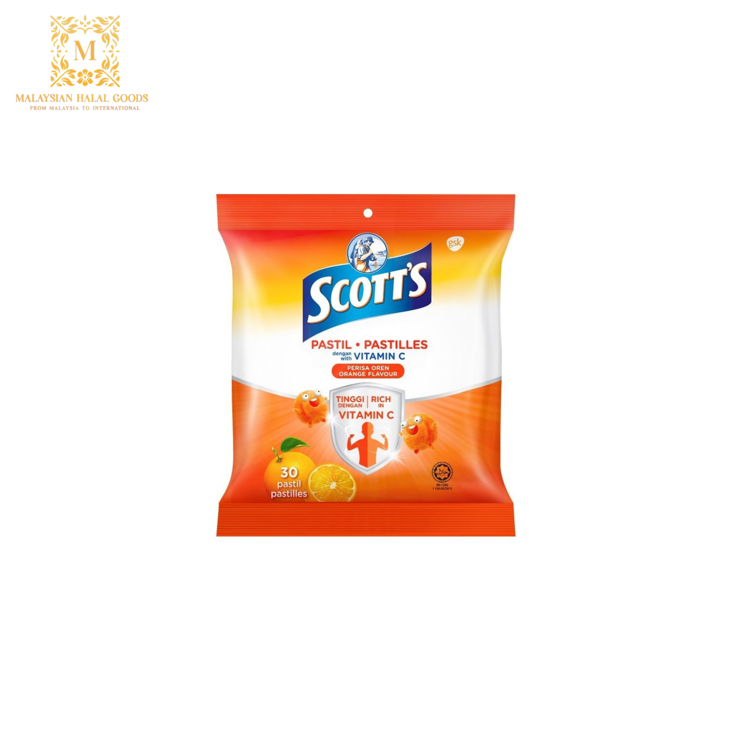 SCOTT'S Vitamin C Pastilles Orange 30's