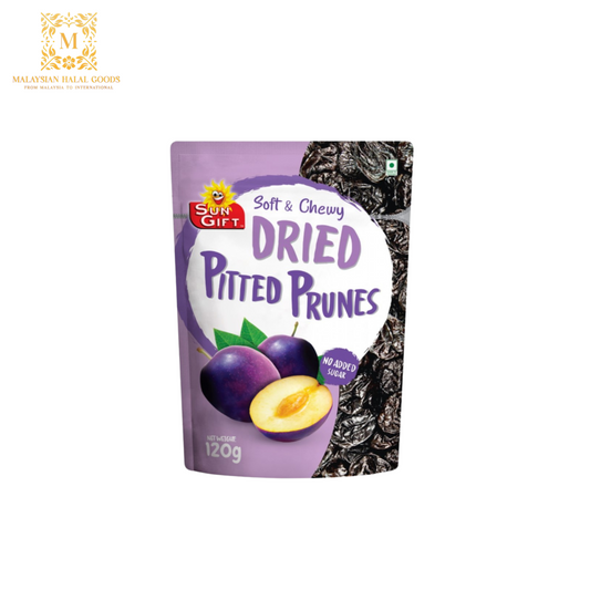 SUN GIFT Soft & Chewy Dried Pitted Prunes 120g