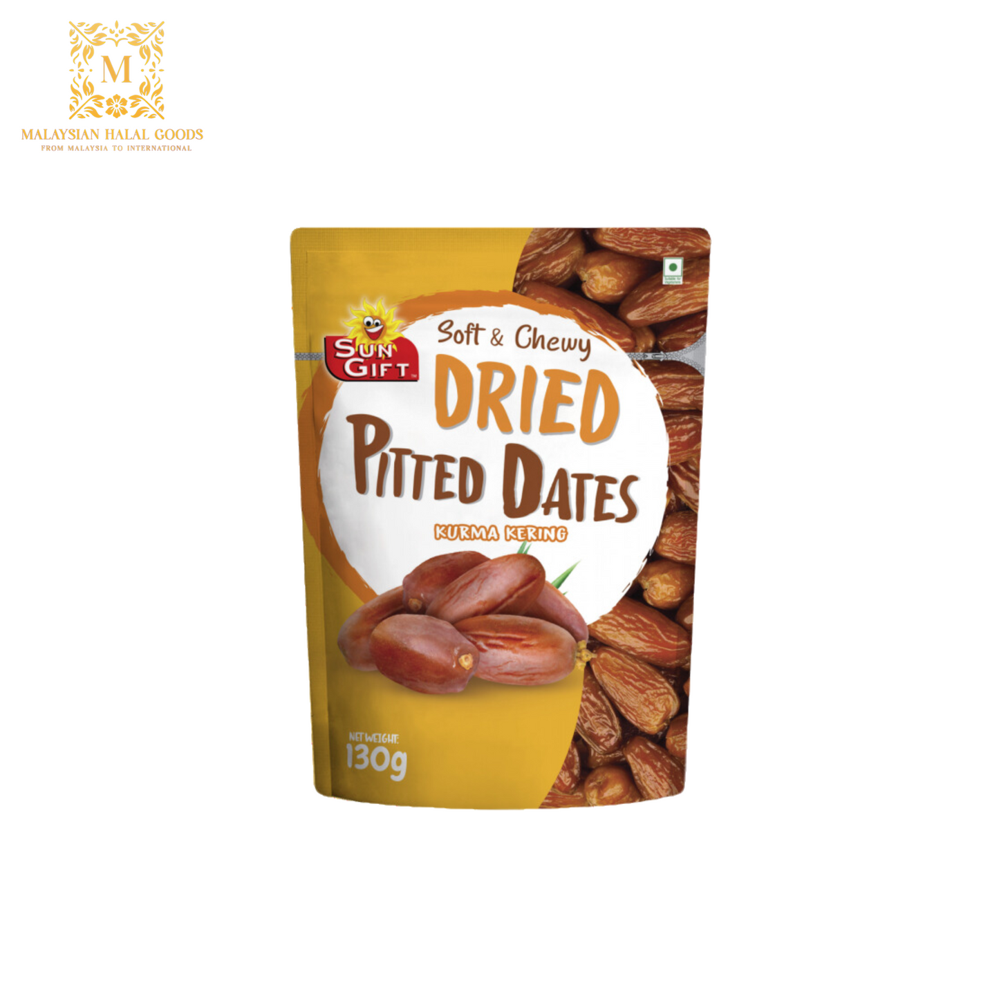 SUN GIFT Soft & Chewy Dried Pitted Dates 130g