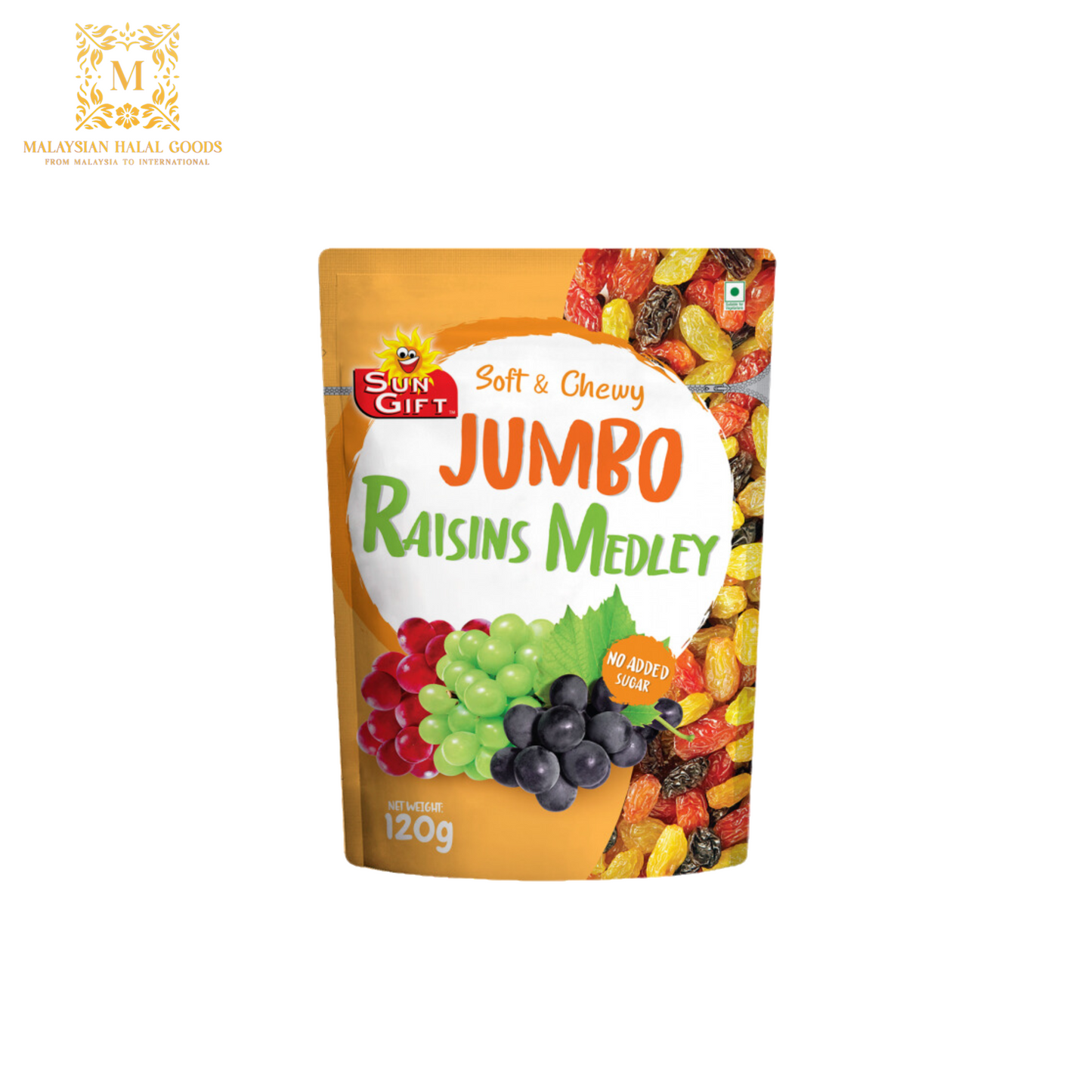 SUN GIFT Soft & Chewy Jumbo Raisins Medley 120g