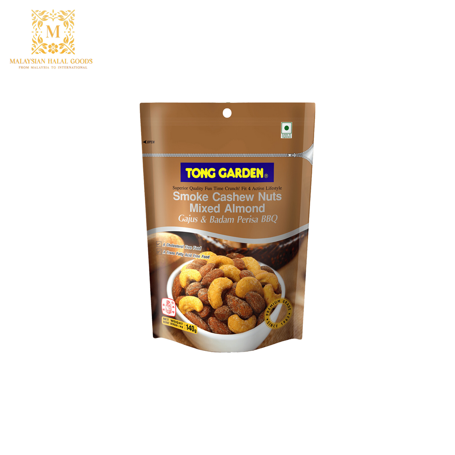 TONG GARDEN Smoked Cashewe Nuts Mixed Almonds 140g