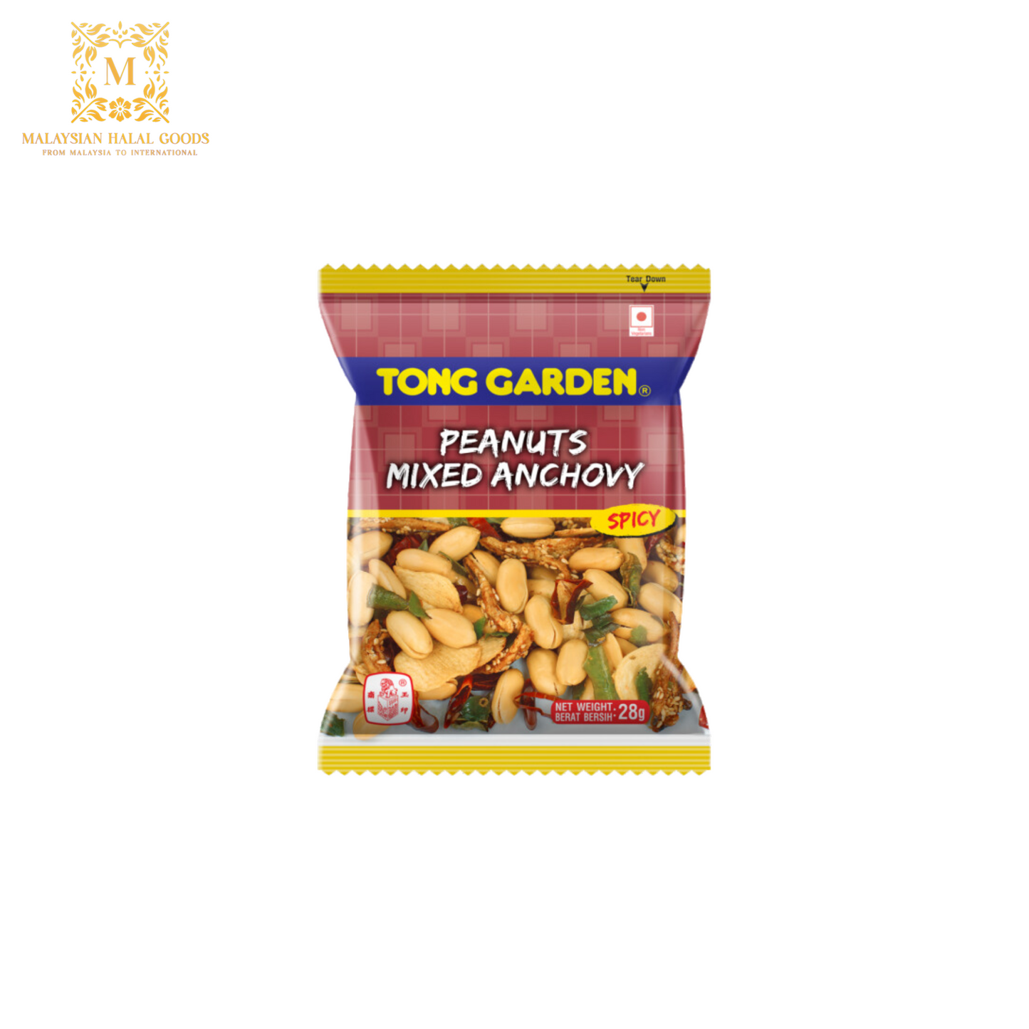 TONG GARDEN Peanuts Mixed Anchovy 28g