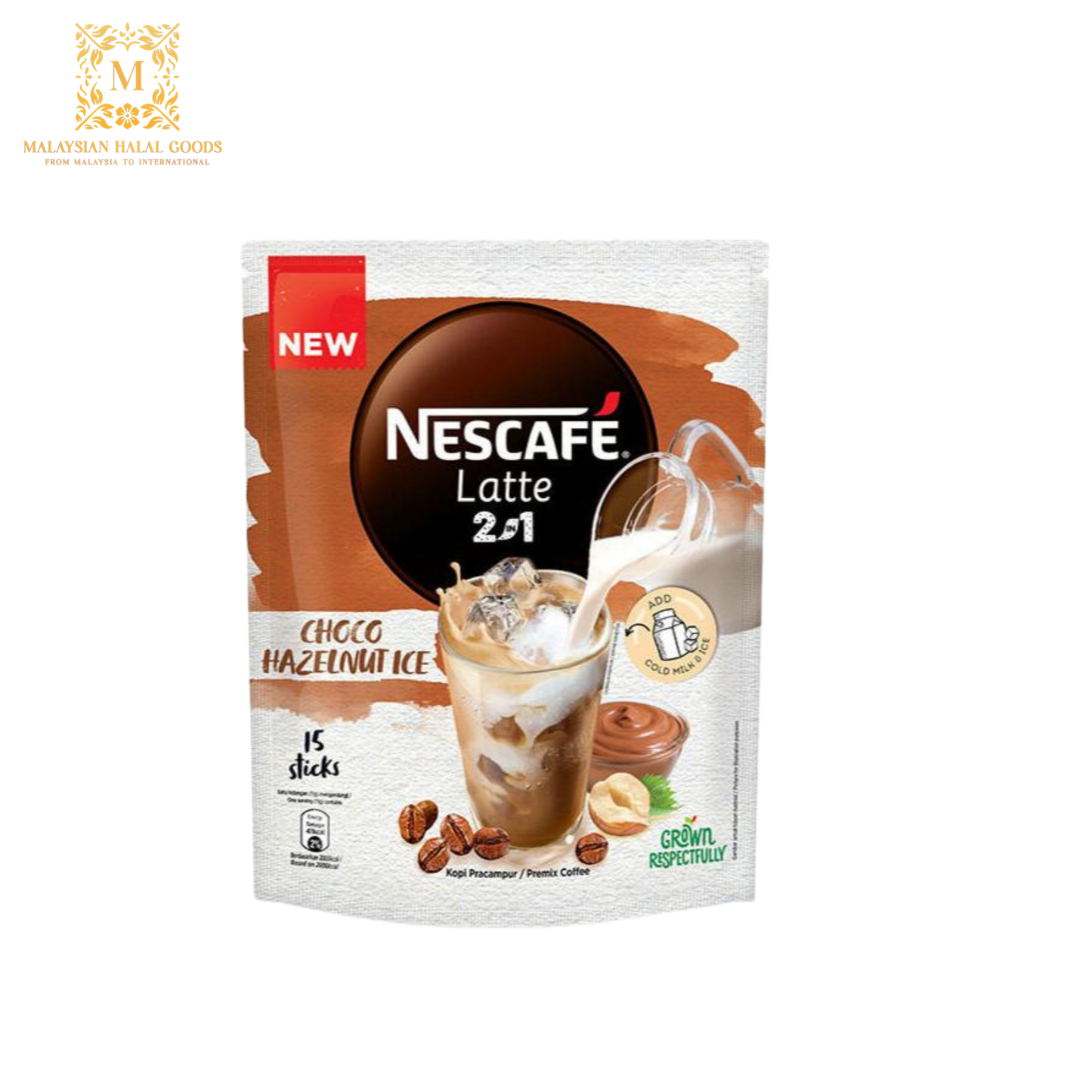 NESCAFE Latte 2in1 Choco Hazelnut Ice (15's x 11g)