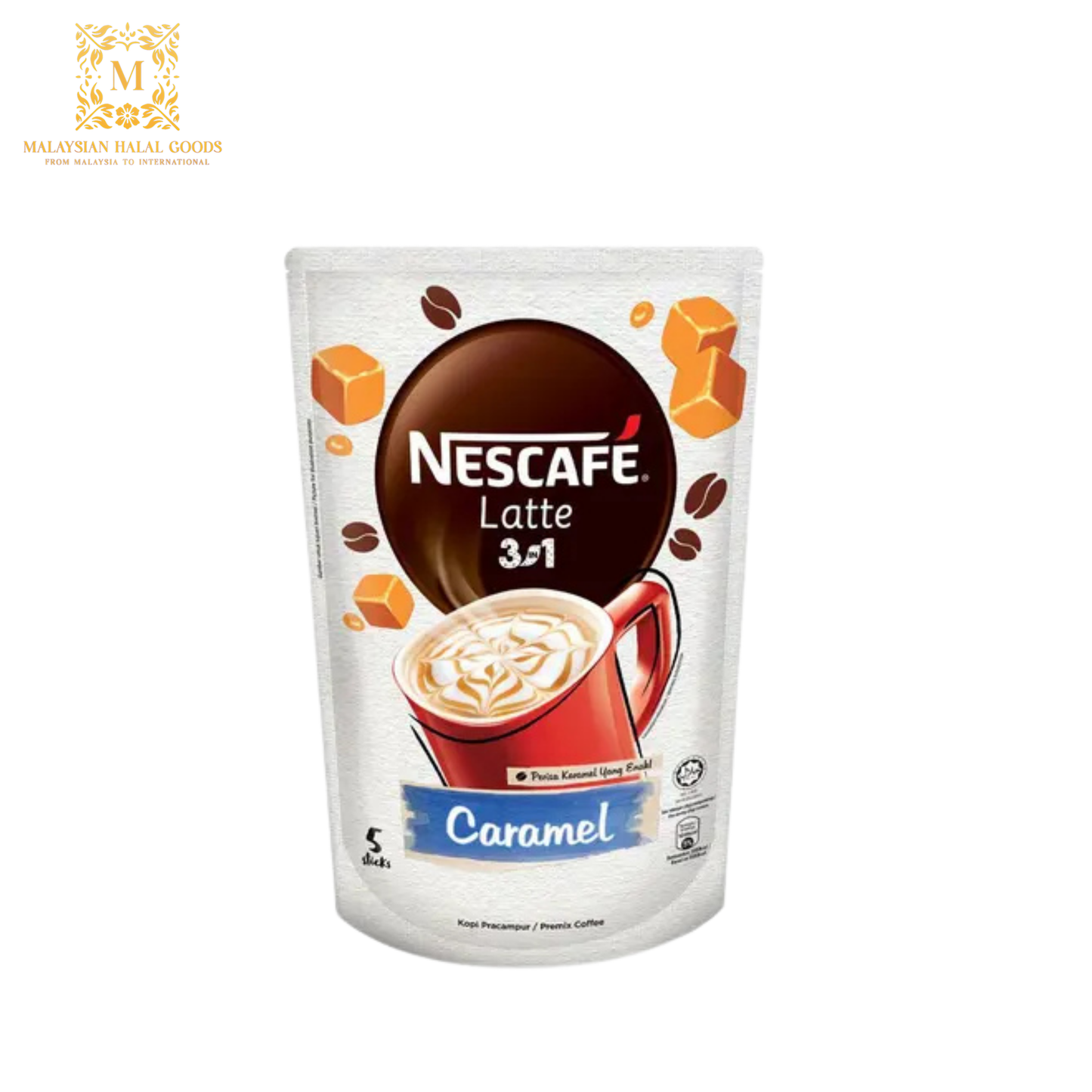 NESCAFE Latte 3in1 Caramel (5's x 25g)