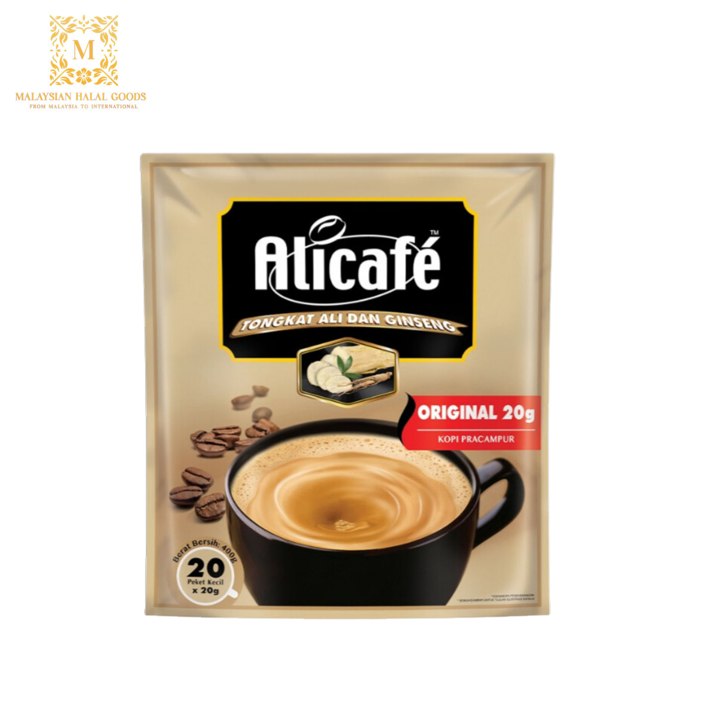 ALICAFE Tongkat Ali & Ginseng Original (20g x 20 Sachets)