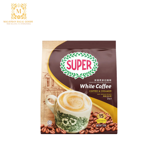 SUPER Coffee & Creamer 2in1 Charcoal Roasted White Coffee 375g (15's x 25g)