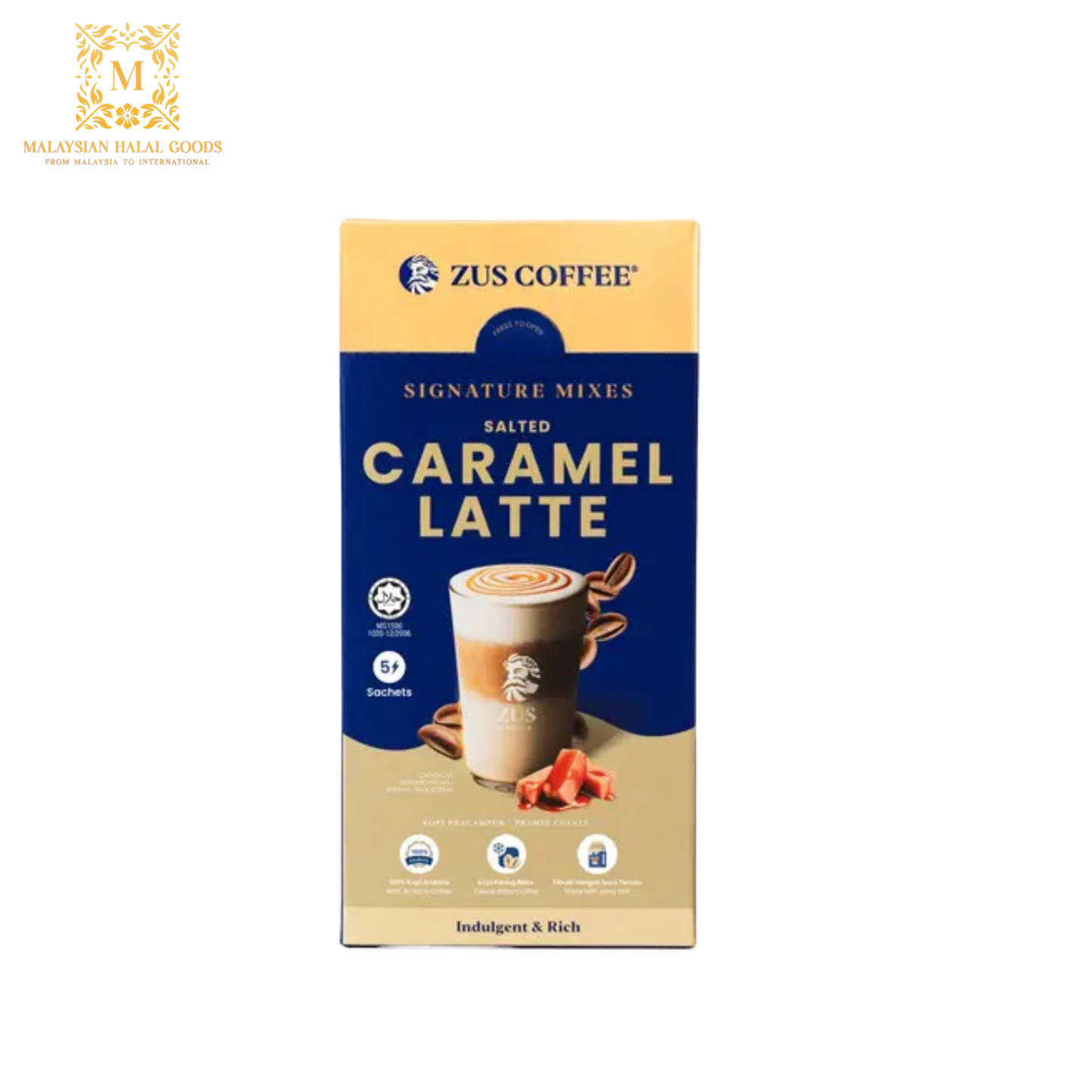 ZUS COFFEE Signature Mixes Salted Caramel Latte 115g (23g x 5's)