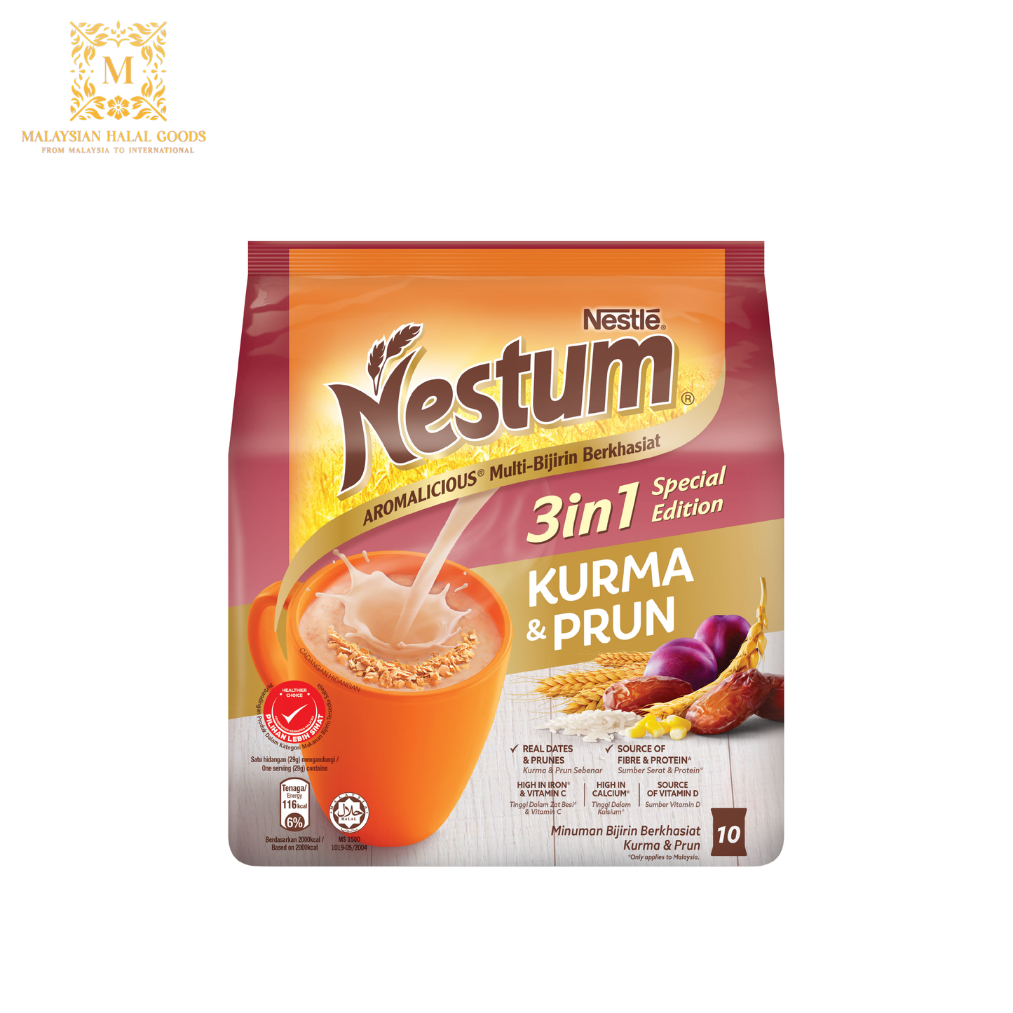 NESTLE NESTUM 3in1 Kurma & Prun Cereal (10's x 29g)