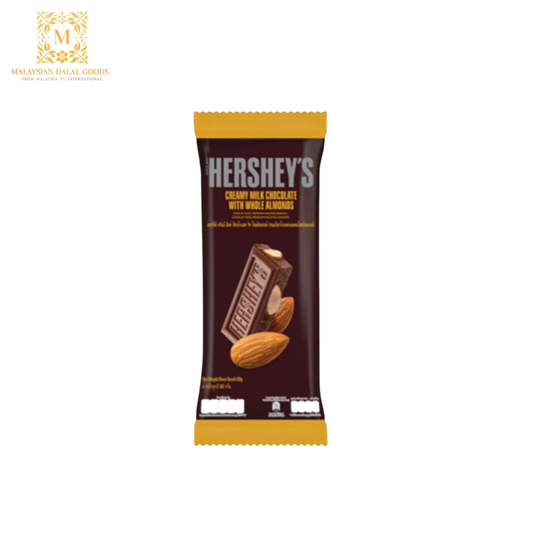 HERSHEY'S Creamy Milk Chocolate with Whole Almonds Bar 90g