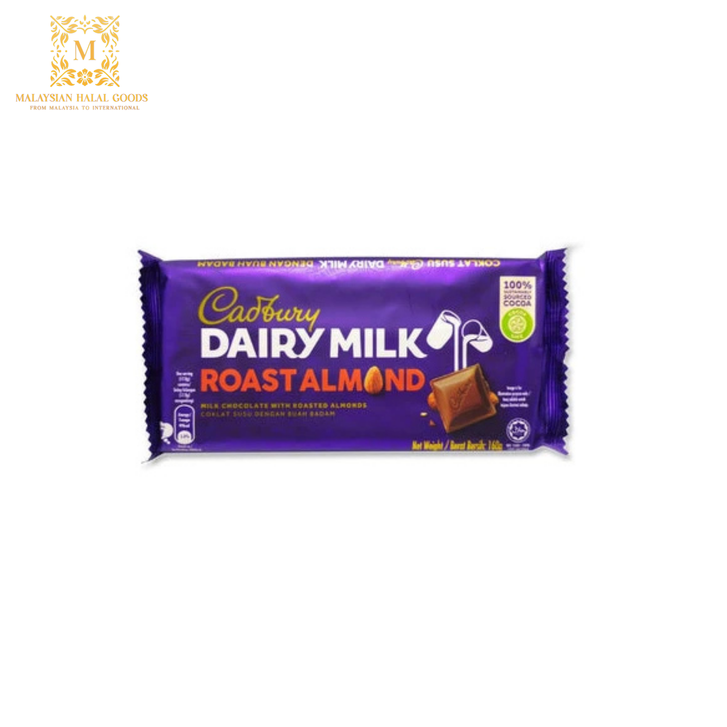 CADBURY Dairy Milk Roast Almond Chocolate Big Bar 160g