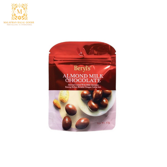 BERYL'S Almond Coated With Milk Chocolate 45g