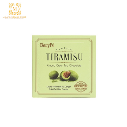 BERYL'S Classic Tiramisu Almond Green Tea Chocolate 65g