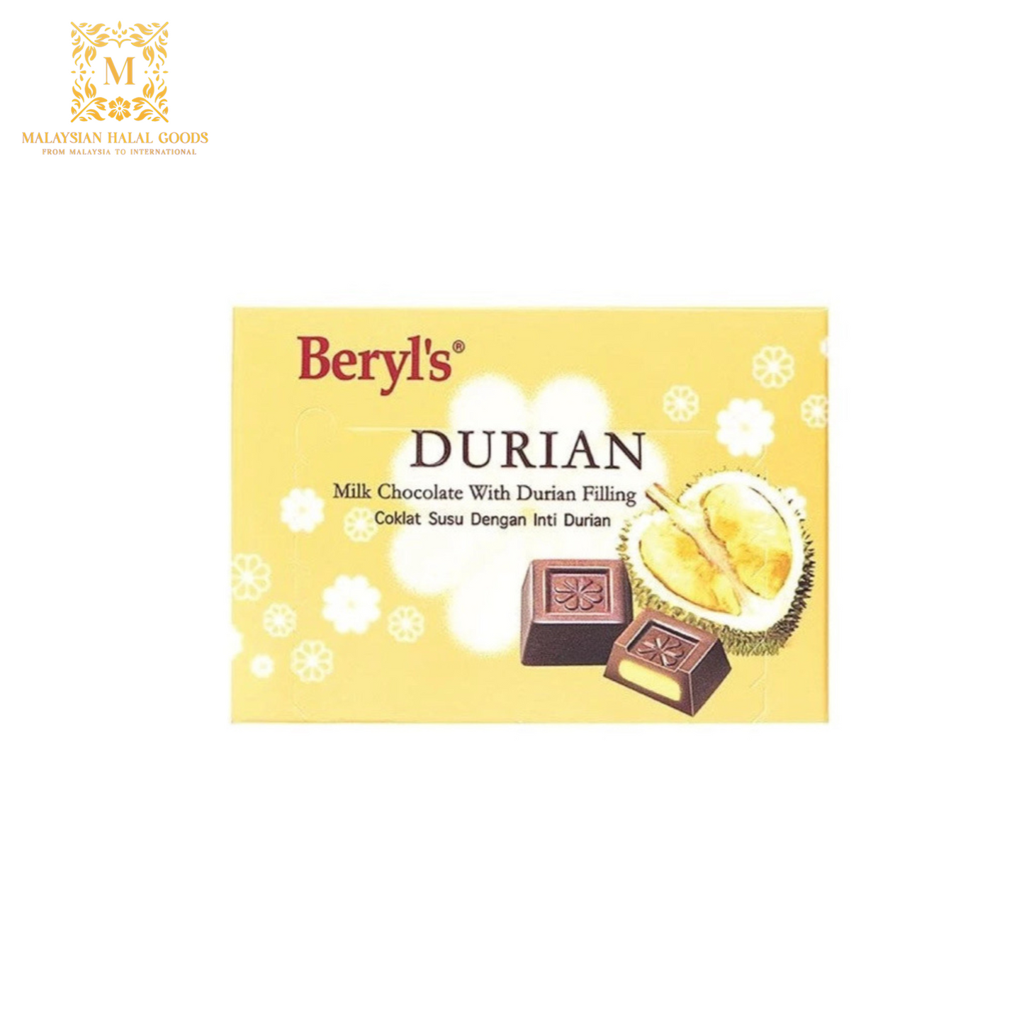 BERYL'S Snow Flower Durian With Milk Chocolate 60g