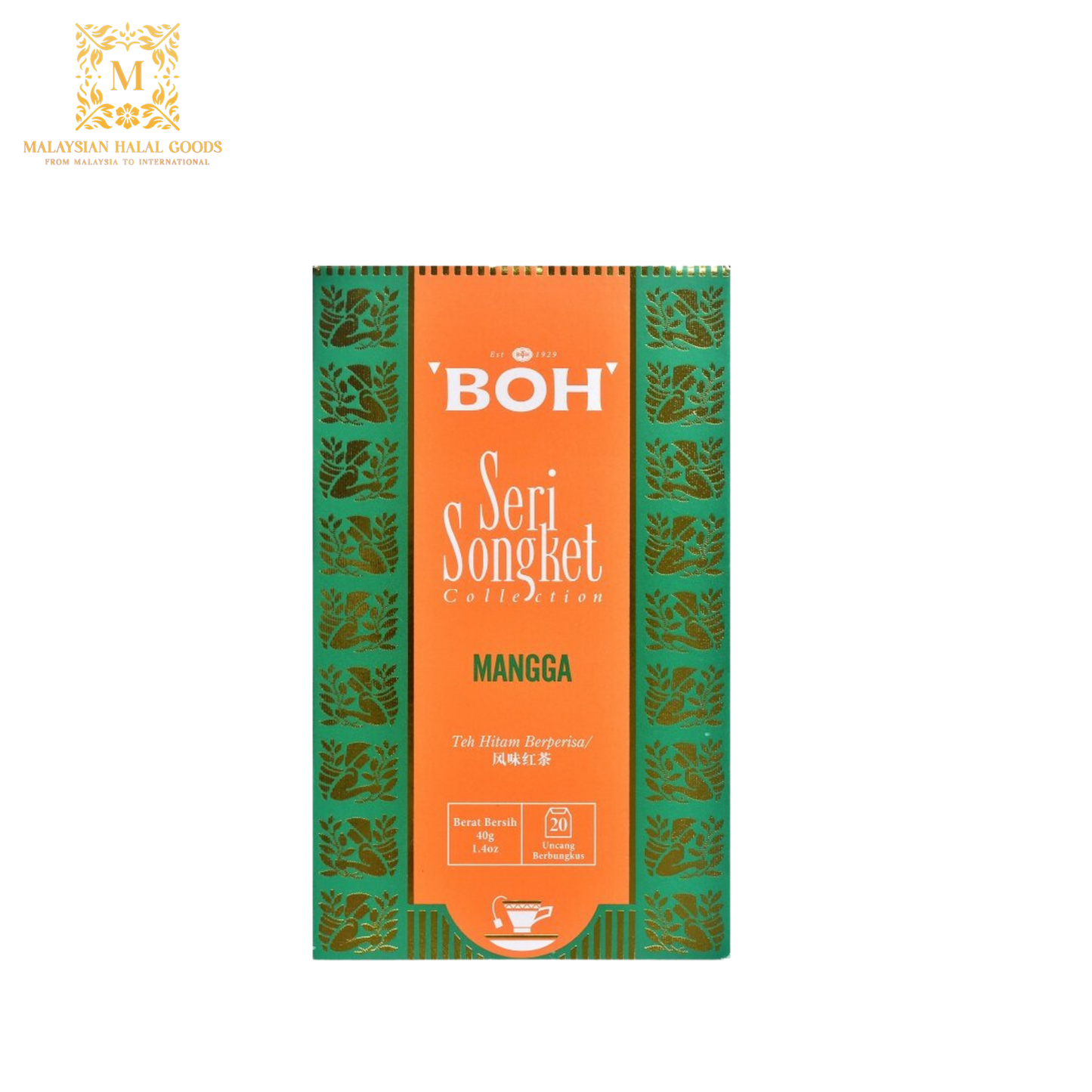 BOH Seri Songket Mango Teabag Sachet 20s