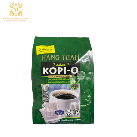 HANG TUAH Kopi-O 2in1 Black Coffee (13g x 16's) - Liberica Beans