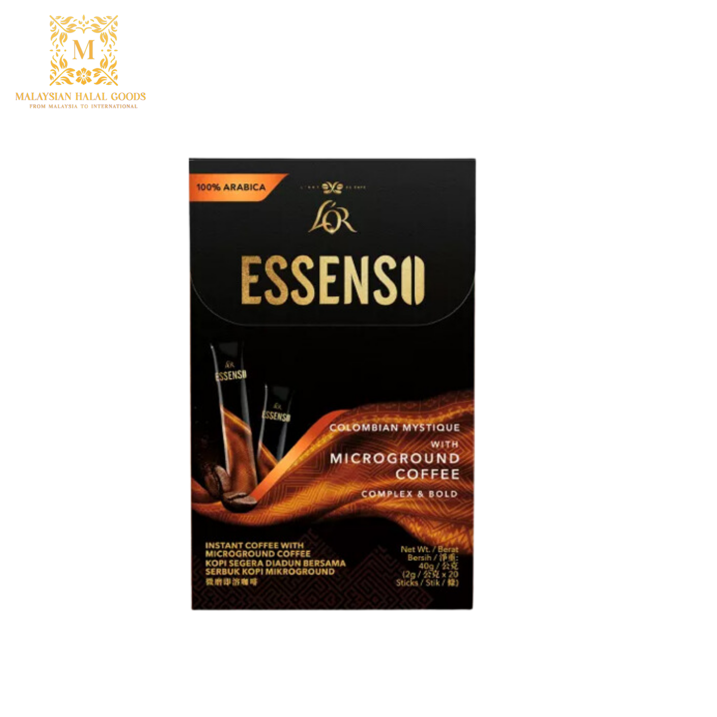 L'OR ESSENSO Colombian Mystique with Microground Instant Coffee (2g x 20's)