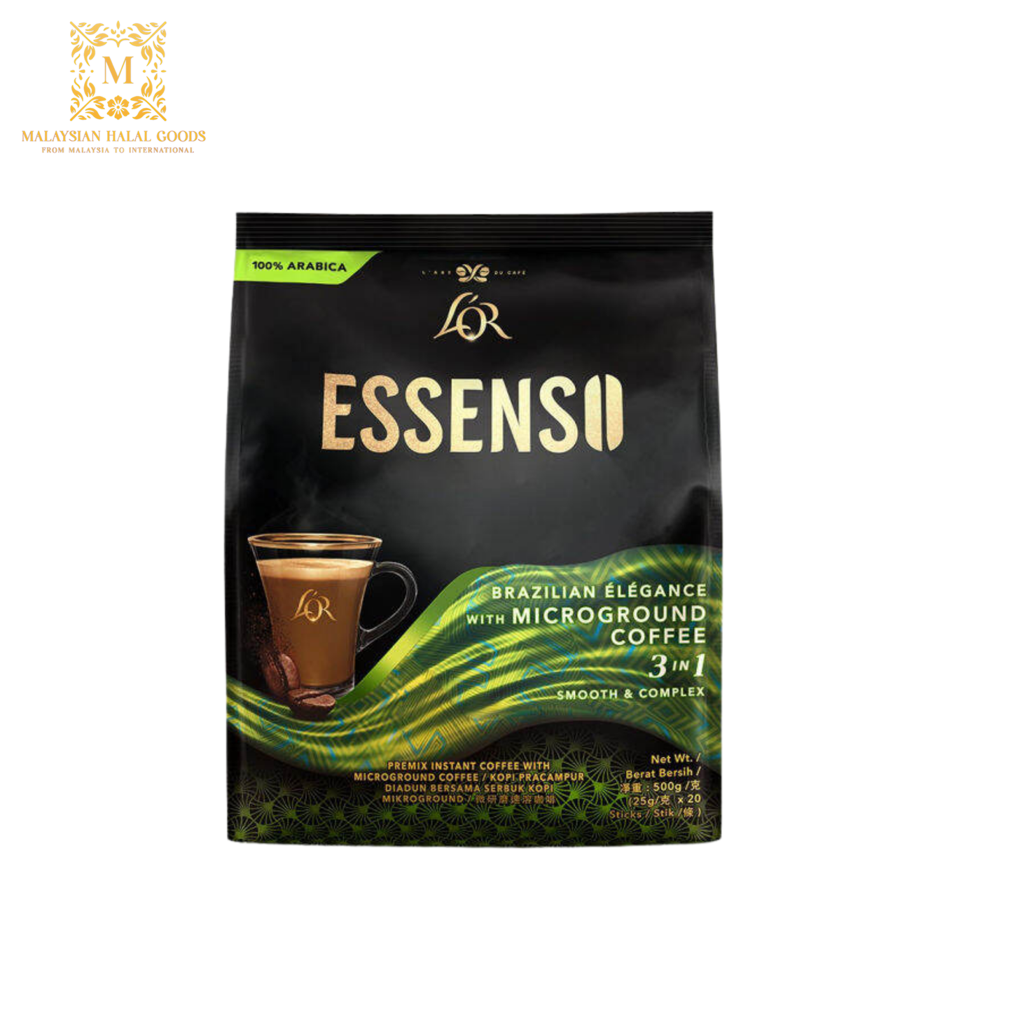 L'OR ESSENSO Brazilian Elegance with Microground Coffee 3in1 (25g x 20's)