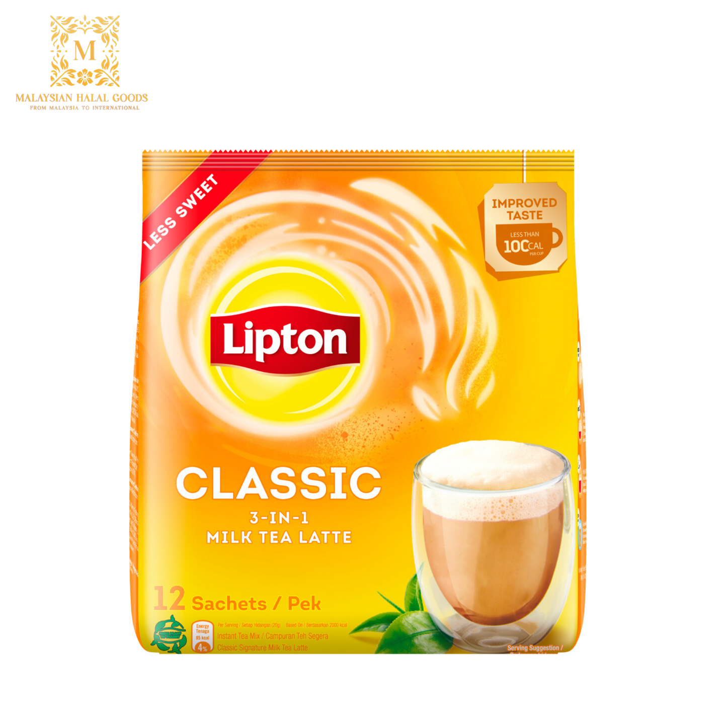 LIPTON 3in1 Classic Milk Tea Latte 240g (12's x 20g)