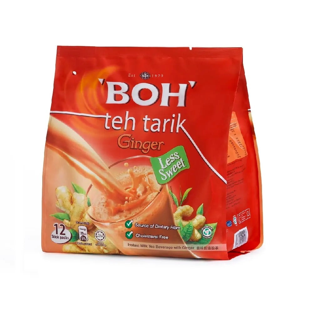 BOH Instant Tea Mix Teh Tarik Less Sweet - Ginger 12s