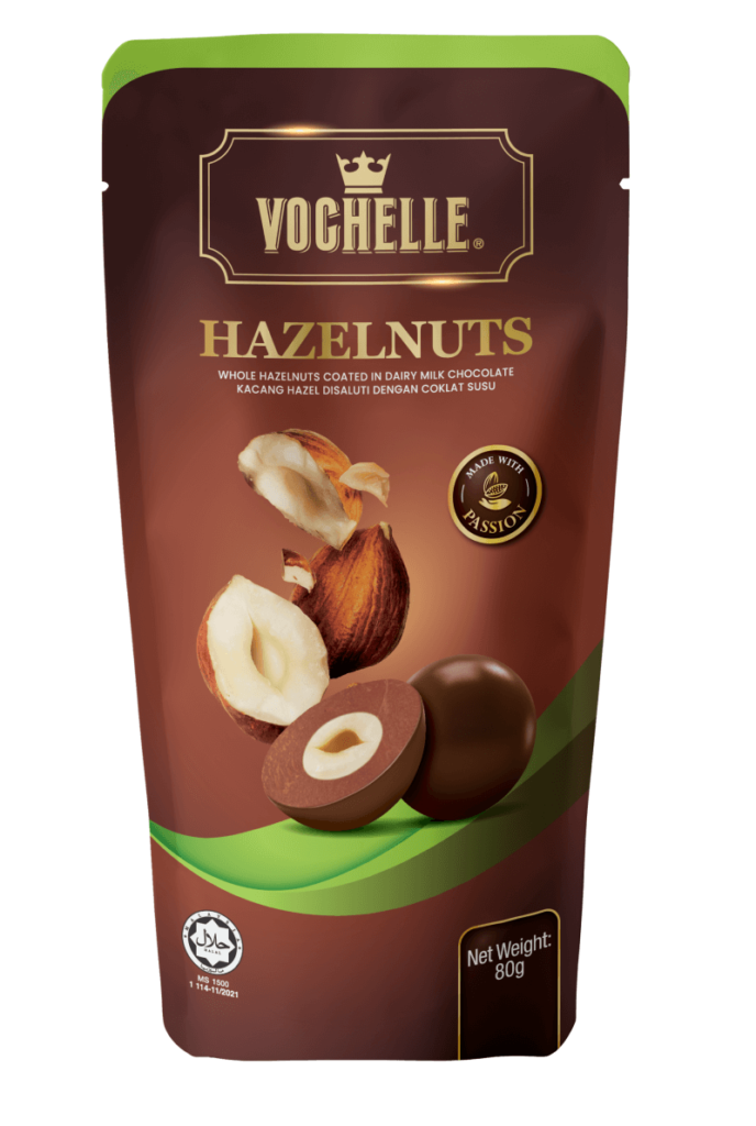 VOCHELLE Dairy Milk Chocolate Hazelnuts 80g