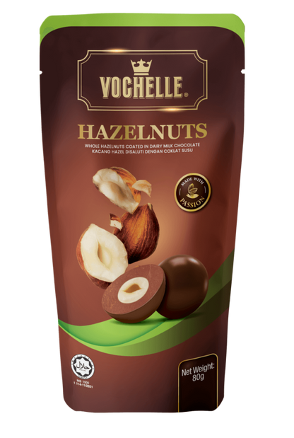 VOCHELLE Dairy Milk Chocolate Hazelnuts 80g