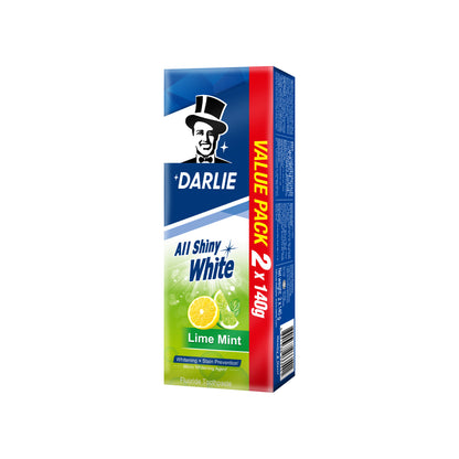 DARLIE TOOTHPASTE ALL SHINY WHITE LIME MINT 140Gx2