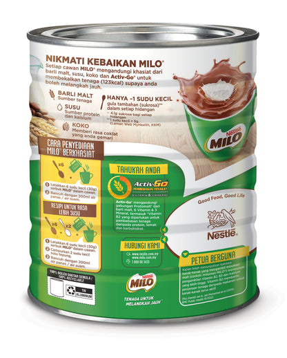 NESTLÉ MILO Activ-Go Chocolate Malt Powder Tin 1.4kg