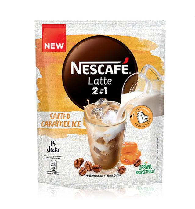 NESCAFE Latte 2in1 Salted Caramel 15 Stickpack 11g