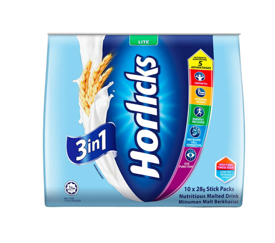 HORLICKS 3in1 Lite Powder 280g (28g x 10s)