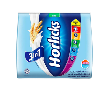 HORLICKS 3in1 Lite Powder 280g (28g x 10s)