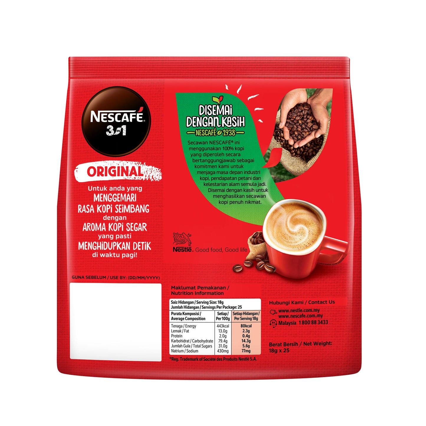 NESCAFE 3in1 Original 25 Stickpack 18g