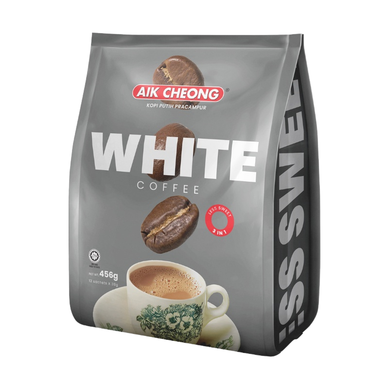 AIK CHEONG White Coffee 3in1 Less Sweet 456g (38g x 12's)