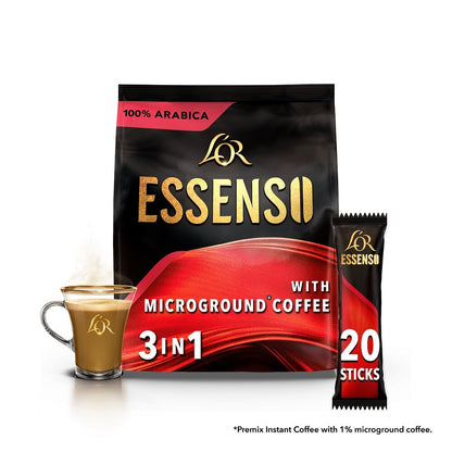 L'OR ESSENSO with Microground Instant 3in1 Coffee, 20 Sticks