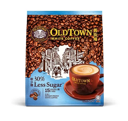 OLDTOWN 3in1 Instant Premix White Coffee 30% Less Sugar (15's x 35g)