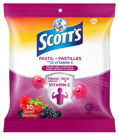 SCOTT'S Vitamin C Pastilles Mixed Berries 30's