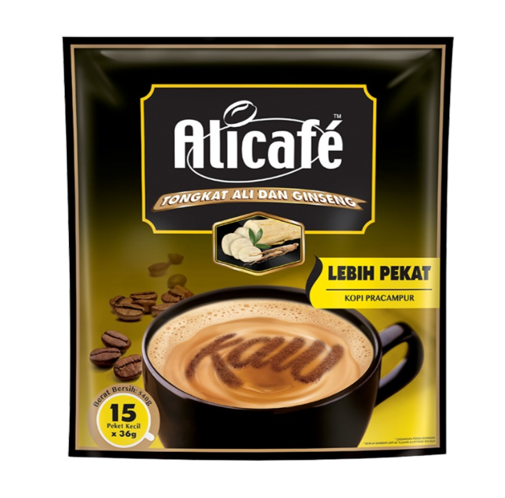 ALICAFE Tongkat Ali & Ginseng Lebih Pekat (36g x 15 Sachets)