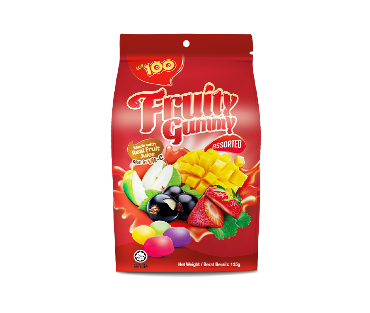 LOT 100 Fruity Gummy Assorted 130g