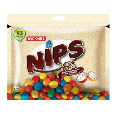 J&J NIPS Cookies & Creme White Chocolate 169g (13's x 13g)