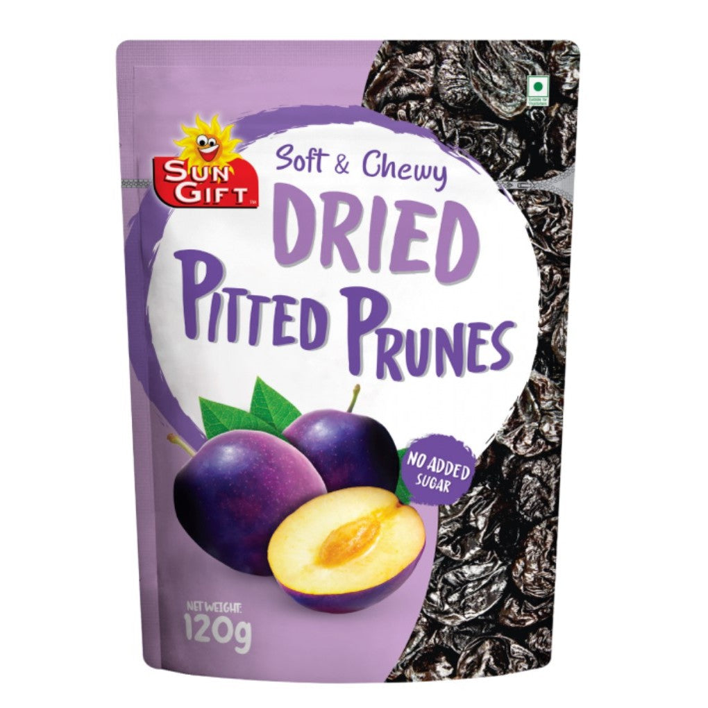 SUN GIFT Soft & Chewy Dried Pitted Prunes 120g