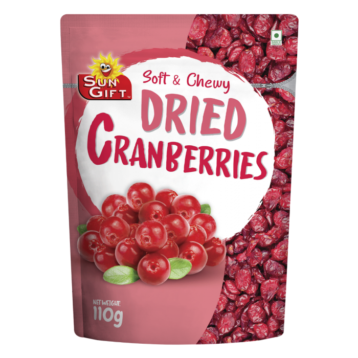 SUN GIFT Soft & Chewy Dried Cranberries 110g