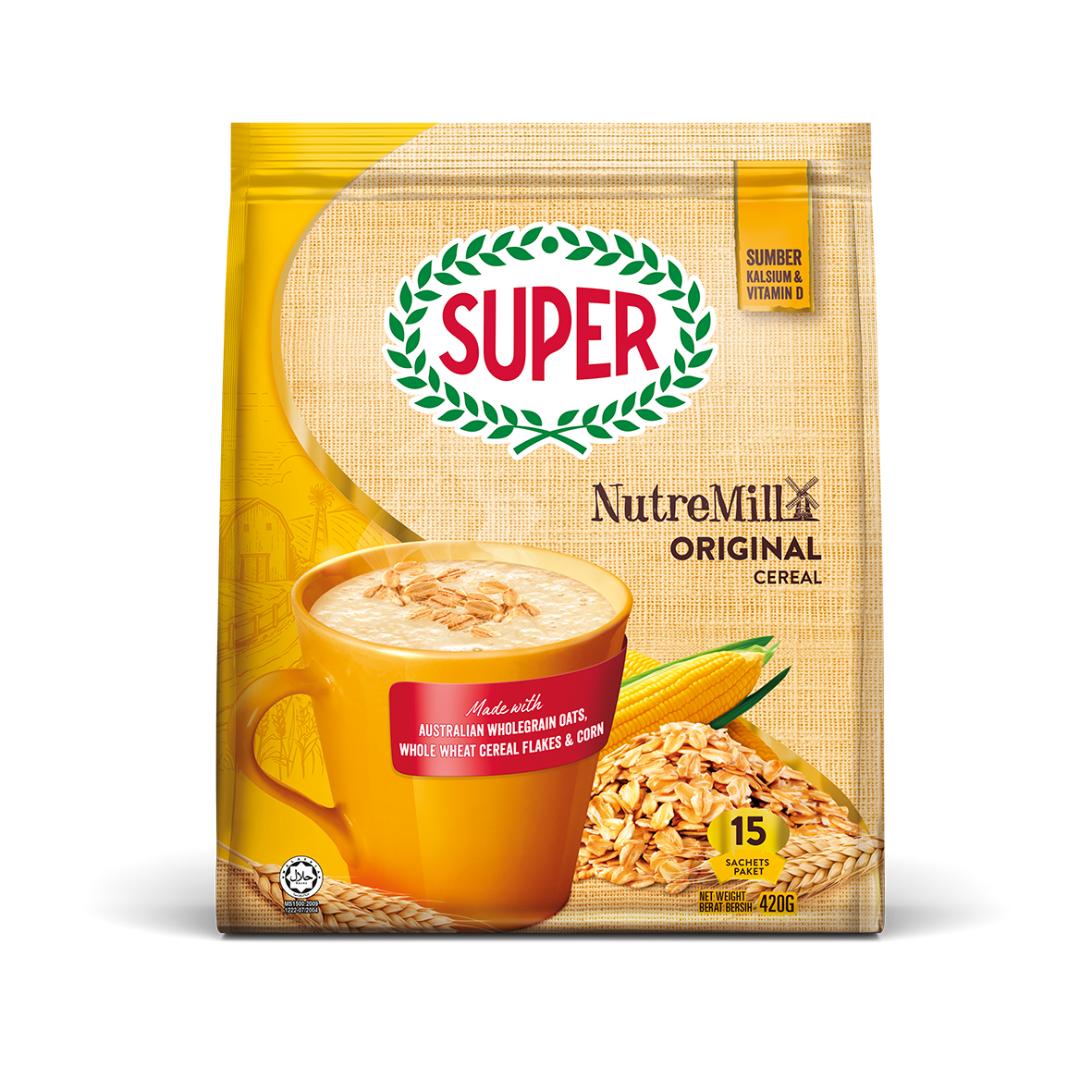 SUPER NUTREMILL Original Cereal 420g (15 Sachets)