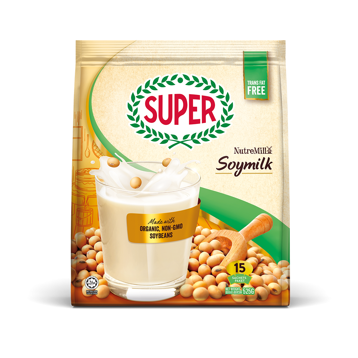 SUPER NUTREMILL Soymilk 525g (15 Sachets)