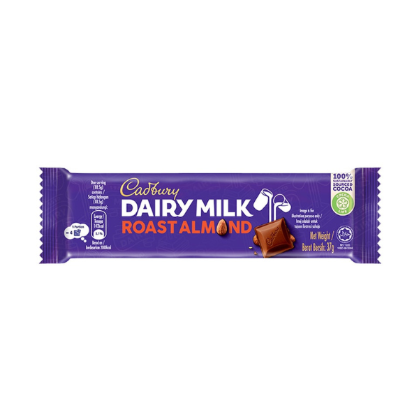 CADBURY Dairy Milk Chocolate Roast Almond 37g